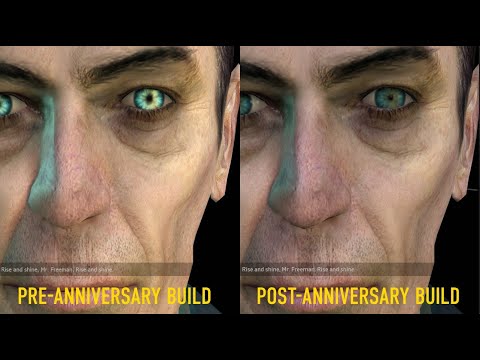 Half-Life 2 anniversary update visual changes comparison