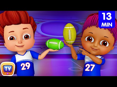 Learn Colors with Rugby - Kids Play with Colorful Playing Balls | ChuChu TV Funzone Games