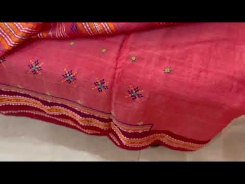 Lambani embroidered pure tussar silk vidarbha temple border ...