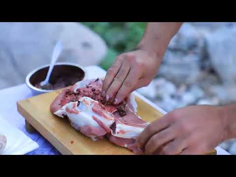 TWO TYPES OF FOOD IN ONE KAZAN IN THE MOUNTAINS@cookinggreatfood