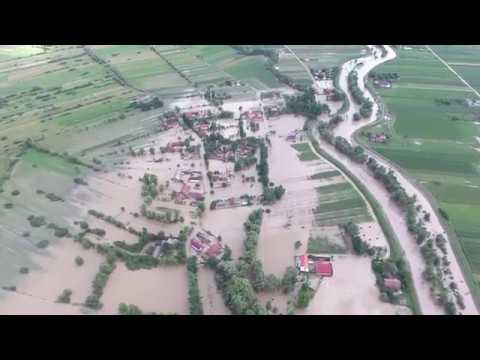 Dezastrul din Lunca Mărcușului, văzut din aer