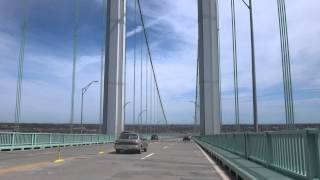 preview picture of video 'Driving Over the Claiborne Pell Newport Bridge to Newport, RI'