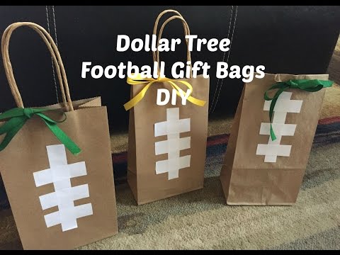 Dollar Tree Football Gift Bags DIY Video