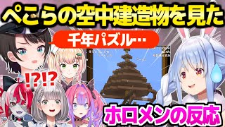 【マイクラ】ぺこらが真剣に建造した"ぺこミッド"を見たホロメンの反応まとめ「ガチう◯こｗｗ」【ホロライブ 切り抜き/兎田ぺこら/大空スバル/桃鈴ねね/白銀ノエル/オリー/ 綺々羅々ヴィヴィ】