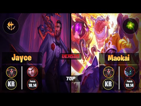 GrandMaster JAYCE [Conqueror] (Top) VS  MAOKAI - Grandmaster KR Patch 10.14
