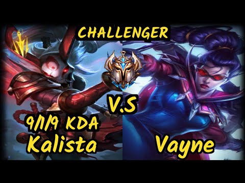 Theusma (KALISTA) vs VAYNE - 9/1/9 KDA BOTTOM ADC CHALLENGER GAMEPLAY - BR