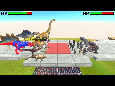 Dinosaurs vs Gorillas Tournament on Dynamite Arena - Animal Revolt Battle Simulator