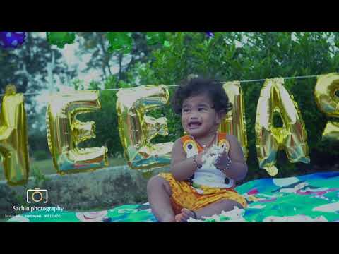 1st birthday cake smash of Ansheena sri