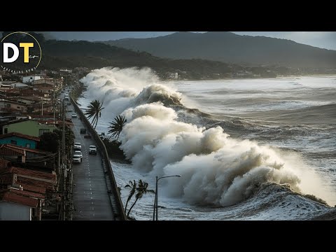 Tsunami-like Waves in Mexico! Hurricane Priscilla Waves Destroy Beaches in Mazatlán!