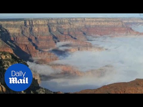 Rare cloud phenomenon amasses inside the Grand Canyon - Daily Mail