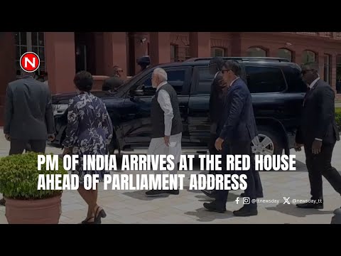 PM of India Narendra Modi arrives at the Red House ahead of Parliament address