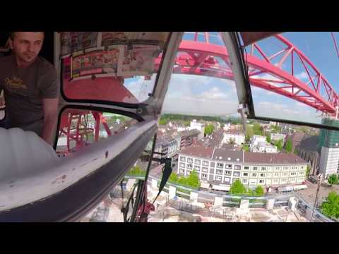 Kranbesteigung mit 360°-Cam