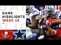 Buccaneers vs. Cowboys Week 16 Highlights | NFL 2018