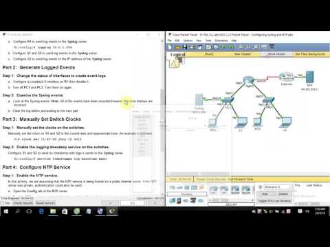 [CCNA S4] 8.1.2.5 Packet Tracer - Configuring Syslog and NTP