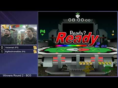 GSS 104 SSBM - Voicemail (Default Fox) vs. BigRedAnimeBike (Green Fox) - Melee WR2