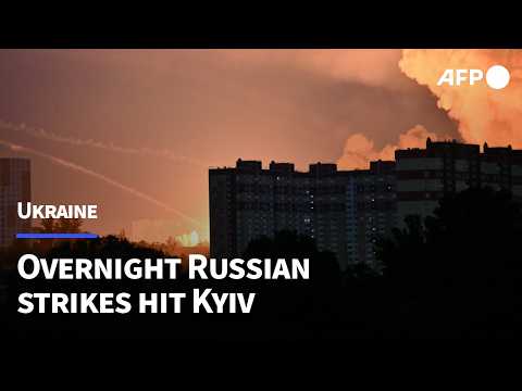 Video Thumbnail: Aftermath of overnight strike in Kyiv | AFP