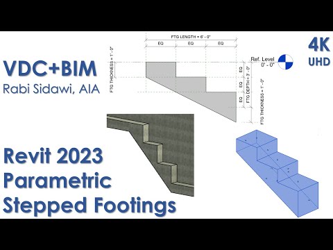 Revit 2023 Parametric Stepped Footing
