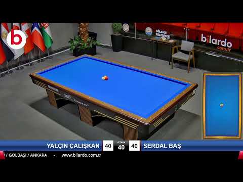 YALÇIN ÇALIŞKAN & SERDAL BAŞ Bilardo Maçı - 2024 3 BANT 1.LİG PLAYOFF-FİNAL GRUBU 1/2