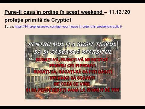 Mesaj profetic: Pune-ƫi casa ȋn ordine ȋn acest weekend