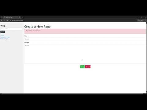 Project 1 - Wiki for CS50 Web Programming