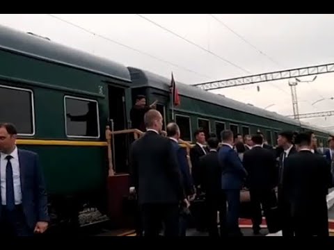 Här lämnar Kim Jong-Un Ryssland med lyxtåget
