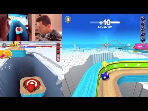 Going Balls 131-140 Levels Walkthrough on iPad Pro - Mobile Game for Android / iOS