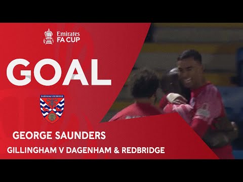 GOAL | George Saunders | Gillingham v Dag & Red | Second Round Replay | Emirates FA Cup 2022-23