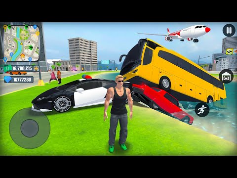 US Police Officer Car Coach Bus and Muscle Car Open City Driving Simulator - Android Gameplay.