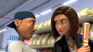 Bee movie trailer but with Audacity's "Remove Vocals" affect applied to the audio