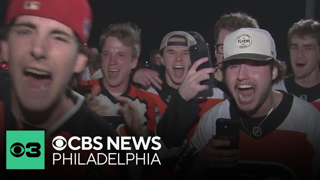 Philadelphia Flyers fans react after team clinches spot in playoffs for first time in 5 seasons