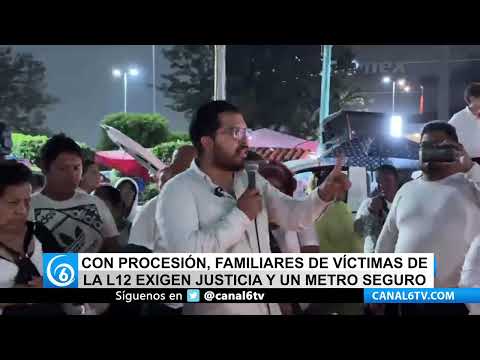 Video: Con procesión familiares de víctimas de la L12 exigen justicia y un Metro seguro