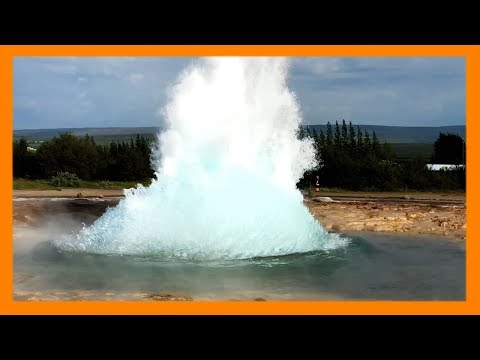 Strokkur Geyser Iceland ☆ 20 meters high, erupts every ~10 min