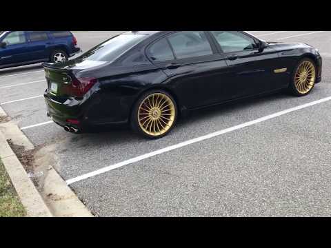 Alpina B7 run this town burnout revs doughnuts BMW 750