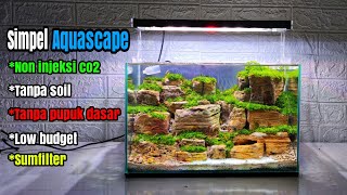 #301 Membuat Aquascape tema bukit green canyon