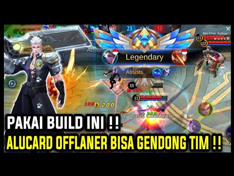 GAMEPLAY ALUCARD OFFLANER !! BISA GENDONG TIM PAKAI ITEM BUILD TERSAKIT - Mobile Legends