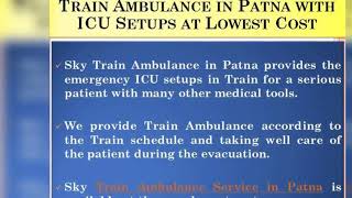 Get Finest Medical Service in Train Ambulance from Delhi