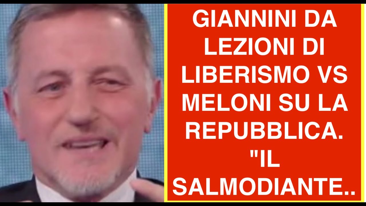 GIANNINI DA LEZIONI DI LIBERISMO VS MELONI SU LA REPUBBLICA. "IL SALMODIANTE..