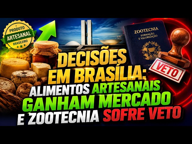 Decisões em Brasília: Alimentos Artesanais Ganham Mercado e Zootecnia Sofre Veto.