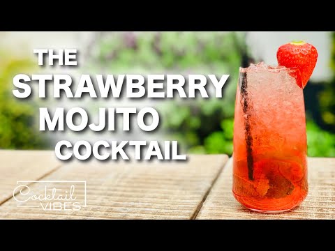 How To Make a STRAWBERRY MOJITO Cocktail | 1-Minute Cocktail Recipes