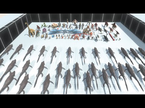 MOSASAURUS VS ALL  - NEW ARBS UNIT - Animal Revolt Battle Simulator