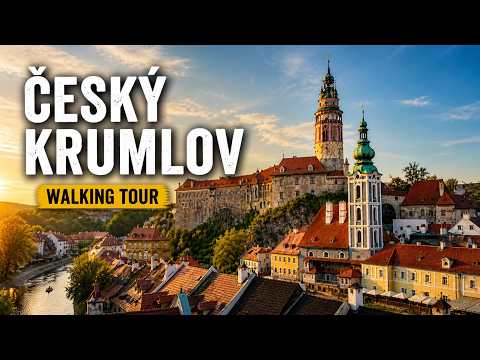 Český Krumlov Walking Tour 🇨🇿 | Castle, Old Town & Vltava River | Spring 2026 (4K HDR)