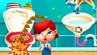 Repair Game Little Builders House Makeover Kids Games | Clean Bathroom, Fix TV, Save Kitchen