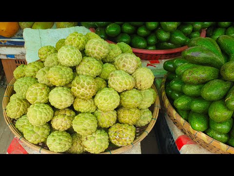 Fruits Season And Khmer Fast Food - Beautiful Colorful Of Phnom Penh Market, Cambodia