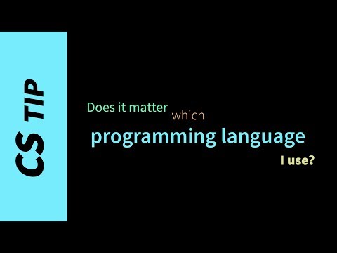 Does it matter what programming language you use?