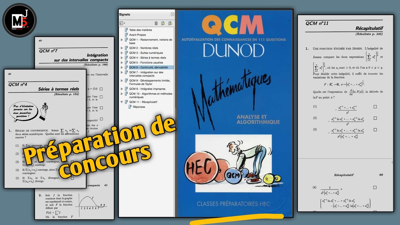 livre pdf QCM prepa de concours, classe prepa