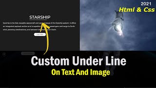 How to add underline on text in html  css | Custom underline on text in html and css | html5 css3