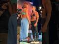 Mikaela Mayer STARES DOWN Silvia Bortot at FACE OFF at weigh in !
