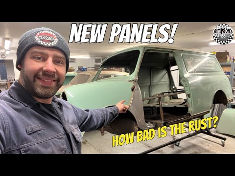 NOTHING TO WELD TO!? Fitting the A-Panel - Classic Mini Van Restoration
