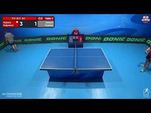 20:00 Mykola Halynskyi 0-3 Vadym Hryban West 3 WIN CUP 18.11.2022 | TABLE TENNIS WINCUP