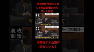 「消費税収23兆円 に対して輸出還付金8.8兆円」と回答 #日本 #お金 #税金 #政治